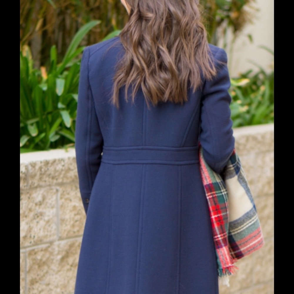 J. Crew Classic Lady Day Coat Navy